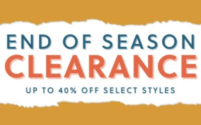 End of Season Clearance Up to 40% Off icon